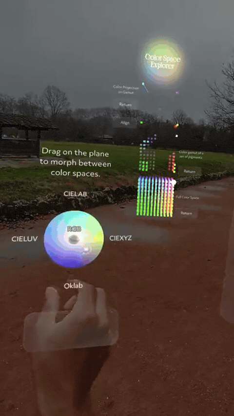 Visualizing Color Spaces in Augmented Reality with Spectacles